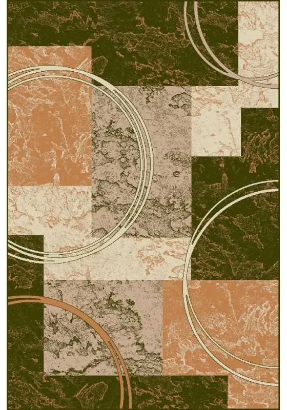 Covor modern verde olive 15001 Selectează mărime: 200 X 300