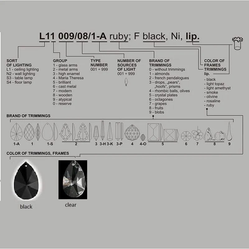 Aplica de perete Lux cristal Bohemia N27 236/03/4
