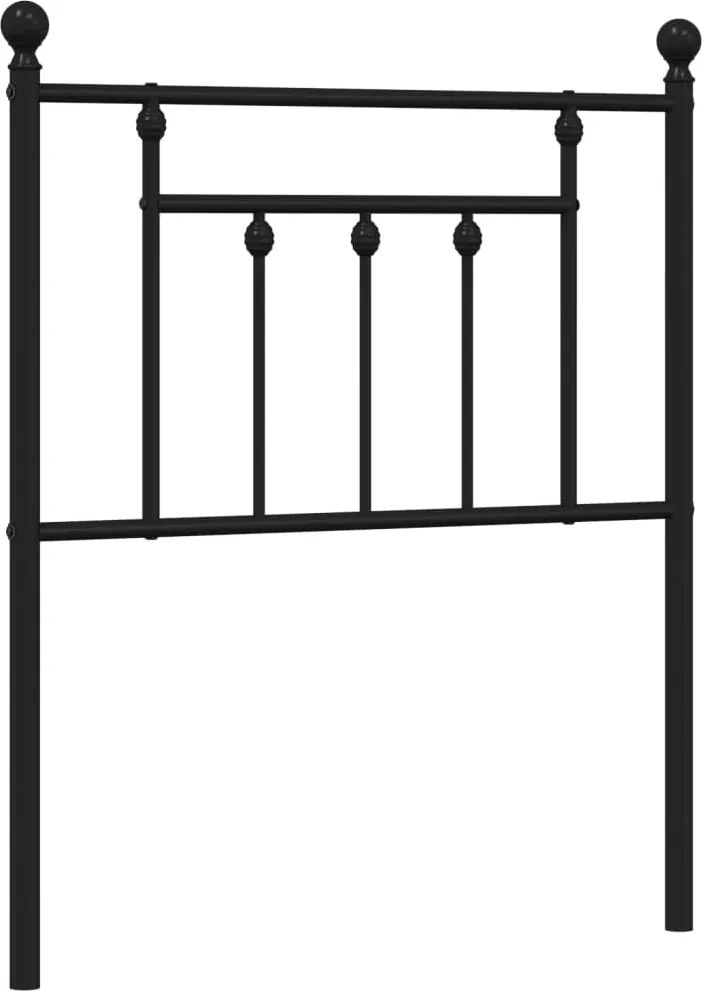 vidaXL Tăblie de pat de schimb metalică, negru, 75 cm