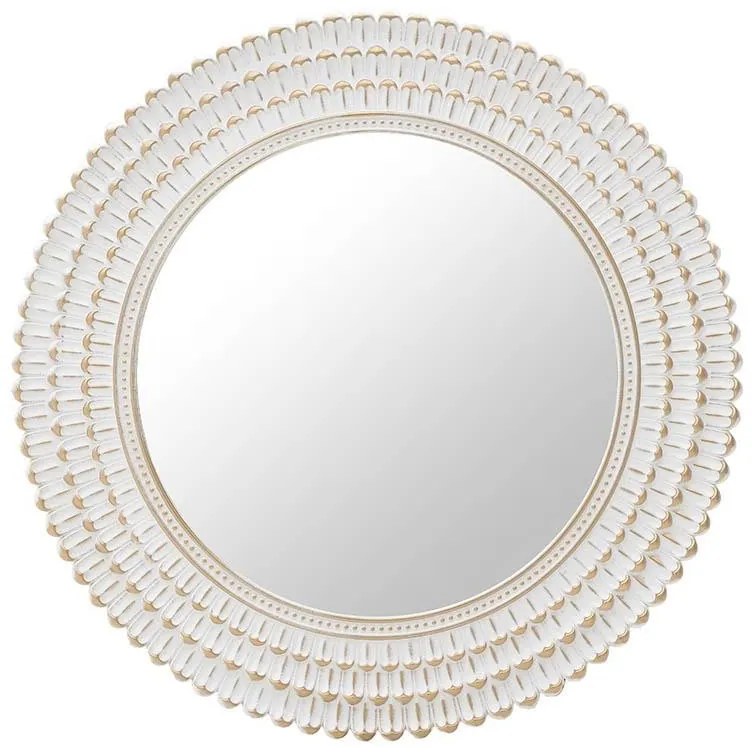 Oglinda de perete alb-auriu plastic 76 cm