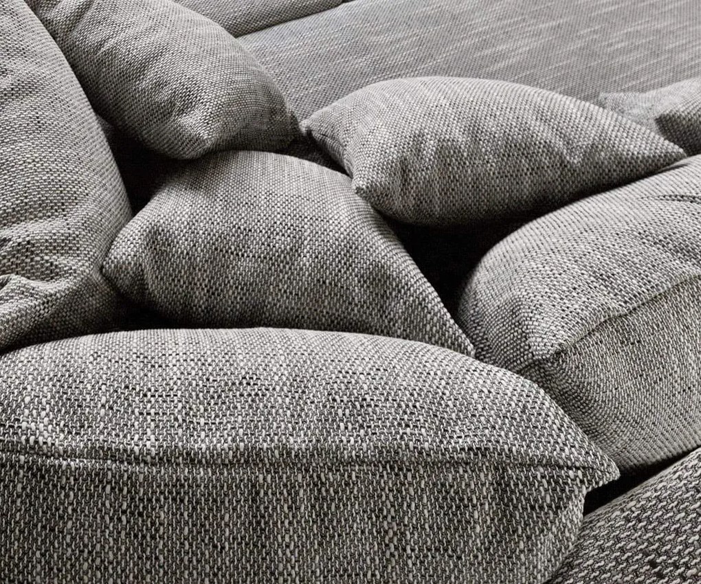 Colțar U XXL cu taburet inclus Justin Grey 400x200 cm