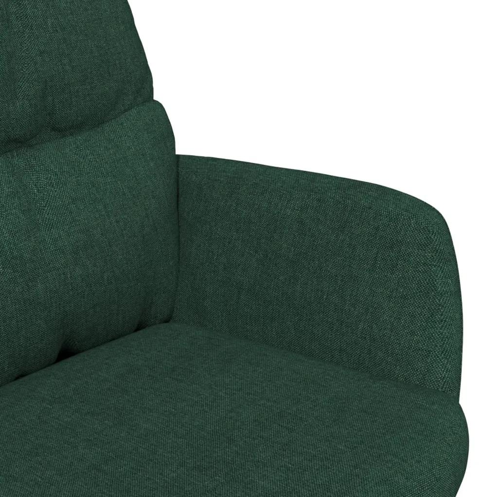 Scaun de relaxare, verde inchis, material textil Morkegronn