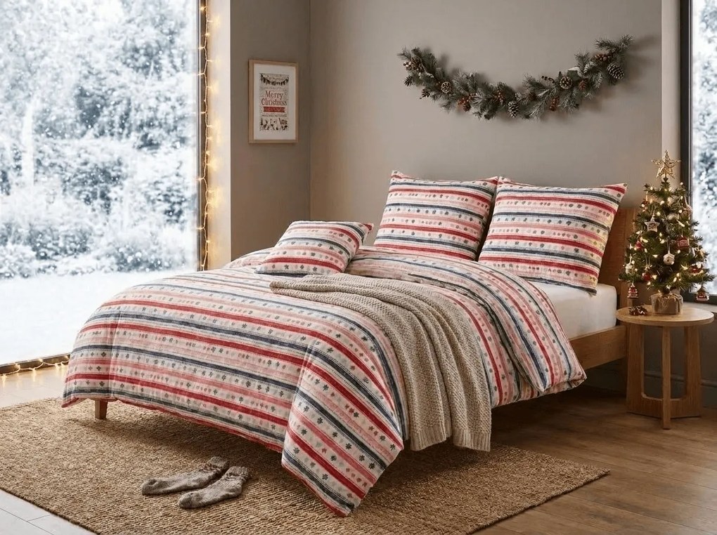 Lenjerie cocolino SNOWLINE colorata Dimensiune lenjerie de pat: 2 buc 70 x 90 cm | 200 x 220 cm