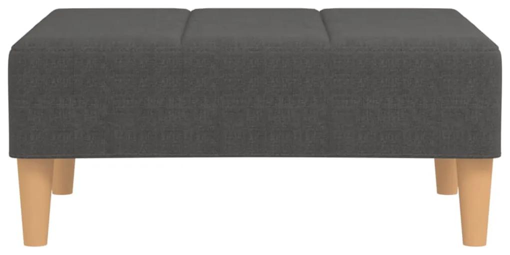 Canapea extensibila 2 locuri 2perne taburet gri inchis textil Morke gra, Cu suport de picioare