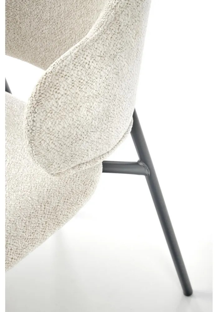 Scaun de bucaterie Lutero, crem