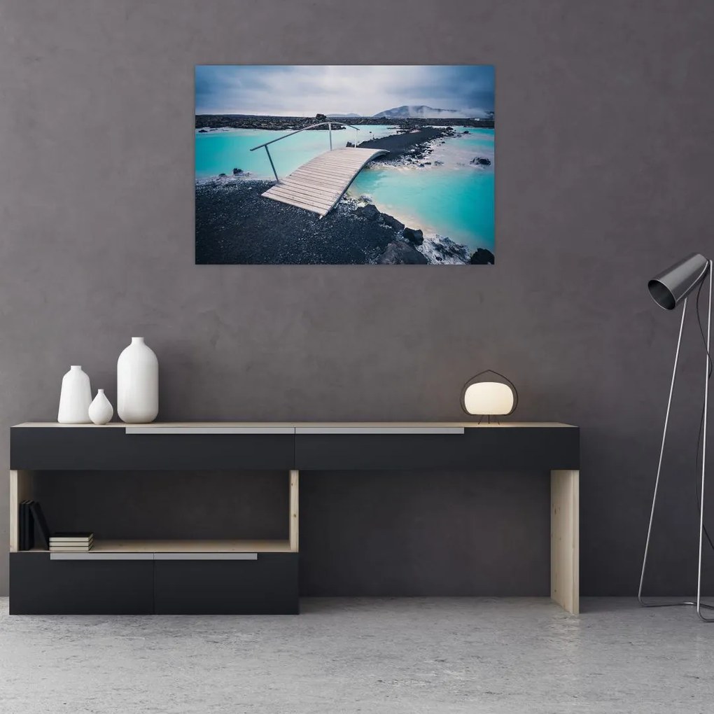 Tablou cu pod din lemn (90x60 cm)