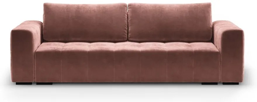 Canapea extensibila din catifea Milo Casa Luca, roz