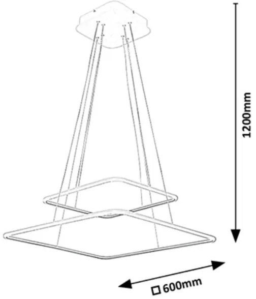 Rabalux 2546 - LED Lustră DONATELLA LED/65W/230V alb