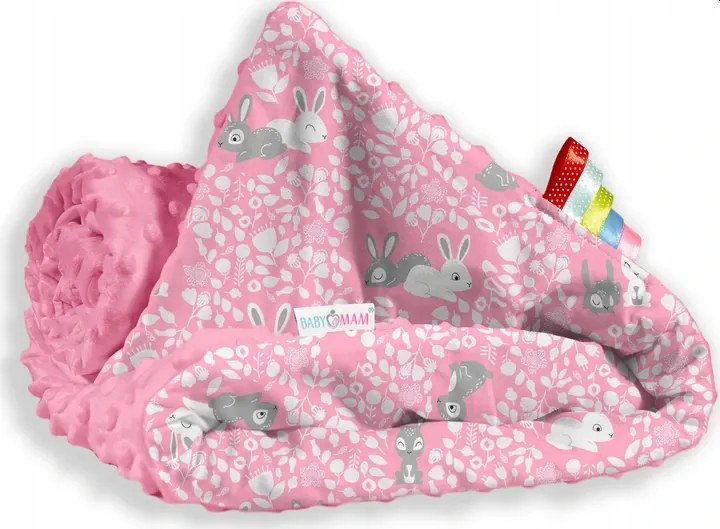 ShopJK PĂTURĂ PENTRU CĂRUCIOR CU PERNĂ IEPURE 75x100 CM