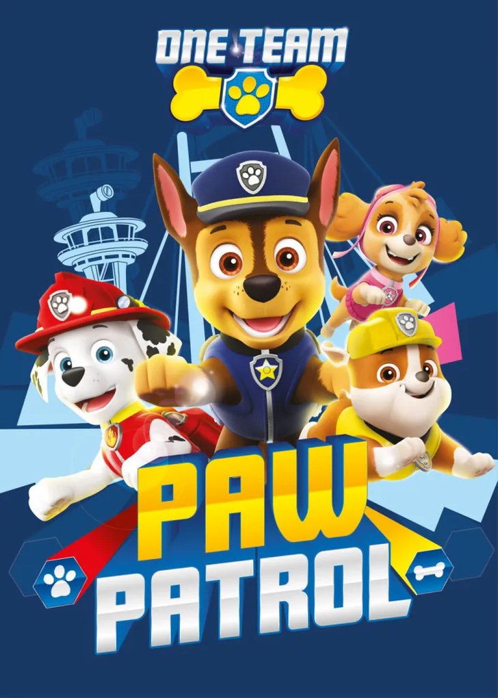 Patrula Cățelușilor pătură polară 100*140cm