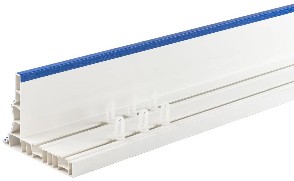 Sina perdea tavan din pvc, 2 canale,  albastra , cu toate accesoriile incluse - 200 cm