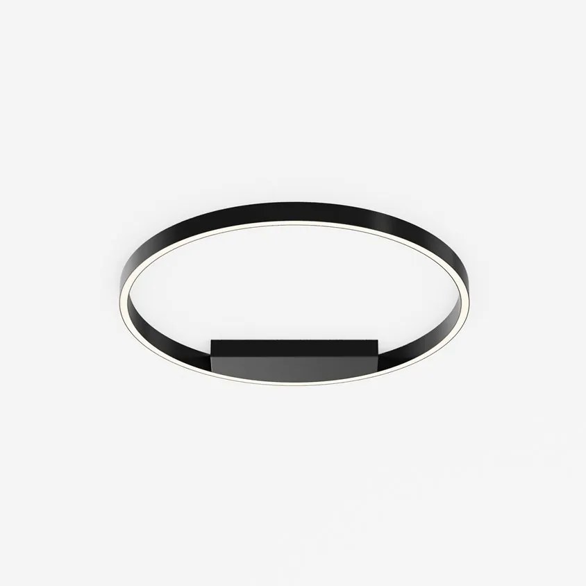 Plafoniera design modern LED Rim 60cm negru