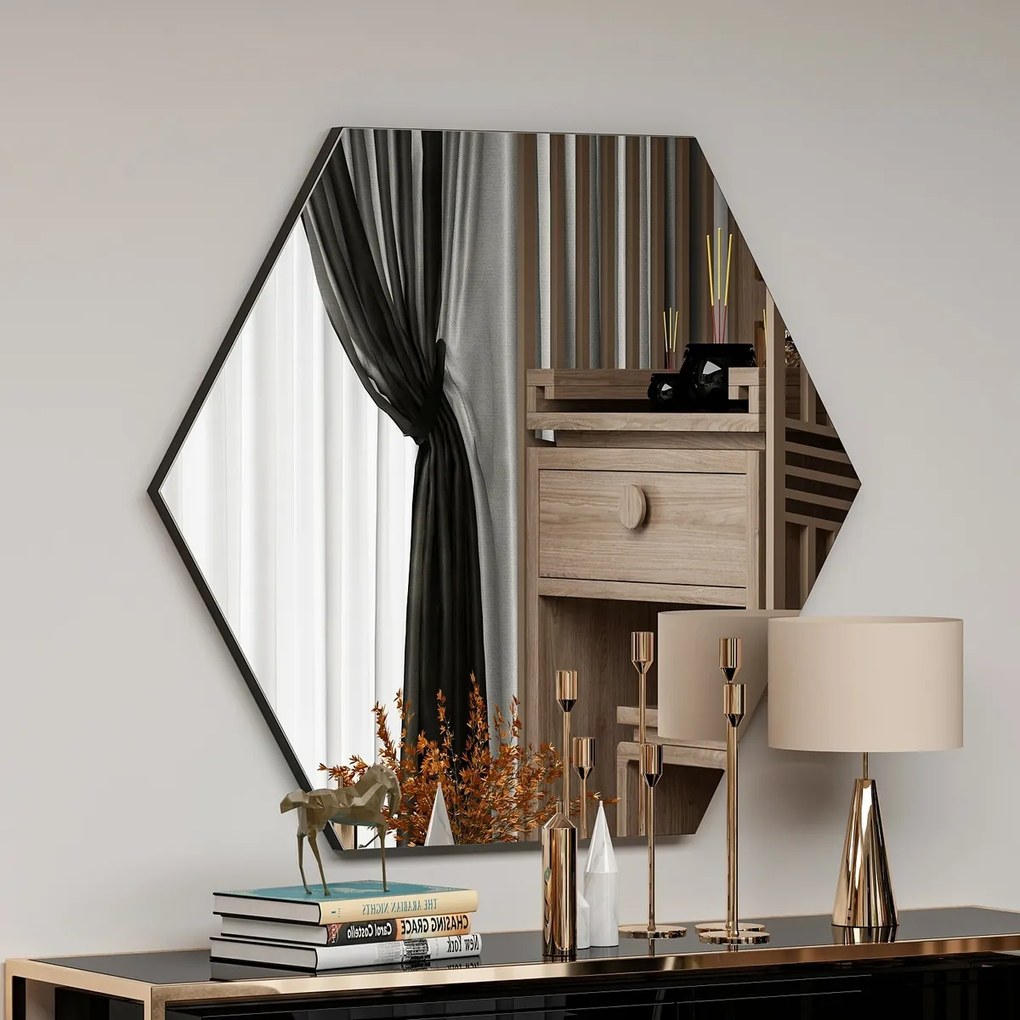 Oglindă Zeo Black 60 x 70 cm