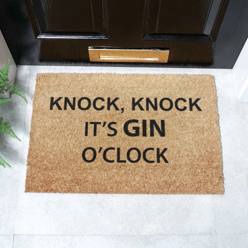 Covoraș de intrare din fibre de nucă de cocos 40x60 cm Gin O'Clock – Artsy Doormats