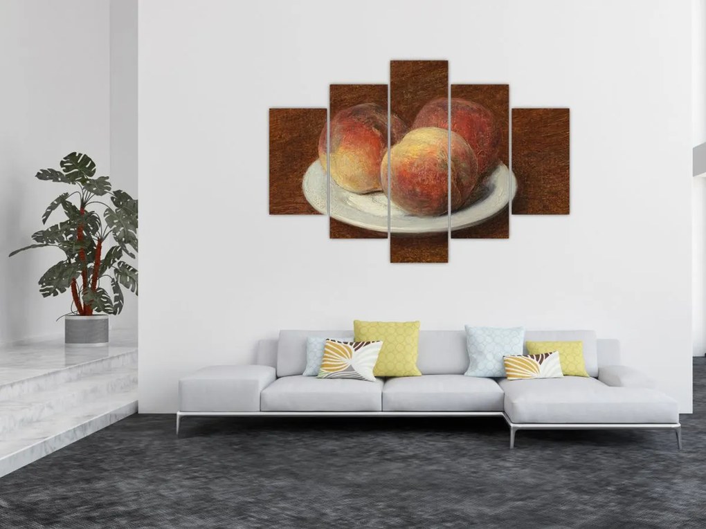Tablou - Henri Fantin-Latour, Three Peaches on a Plate, reproducere (150x105 cm)