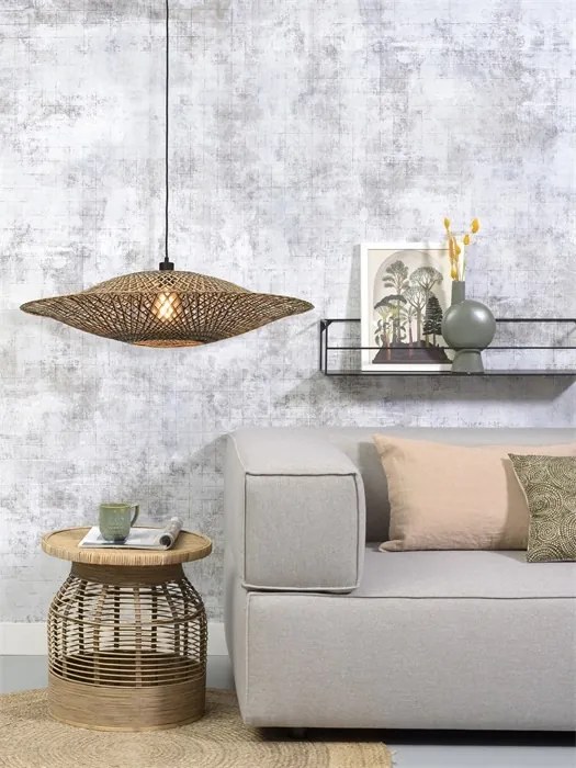 Lustra suspendata din bambus Bali orizontal L, 87cm BALI/H/8720/BN