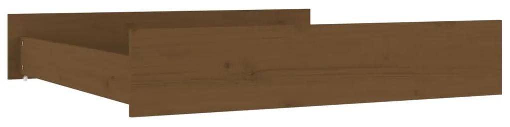 Sertare pentru pat, 2 buc., maro miere, lemn masiv de pin maro miere, 95 x 103 x 18 cm