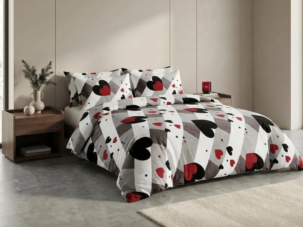 Lenjerie cocolino COLOR HEARTS colorate Dimensiune lenjerie de pat: 70 x 90 cm | 140 x 200 cm