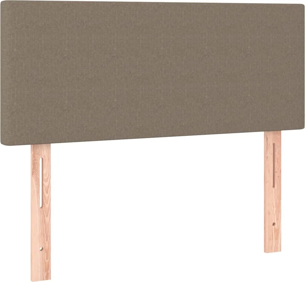 vidaXL Tăblie de pat, gri taupe, 80x5x78/88 cm, textil