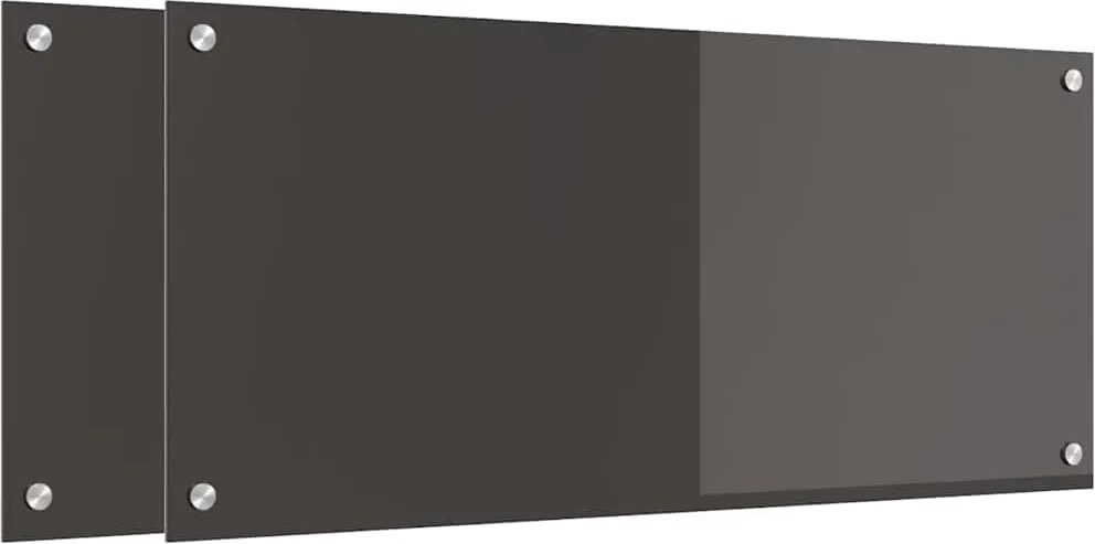 vidaXL Panou de bucătărie 2 pcs Gri închis 90 x 40 cm