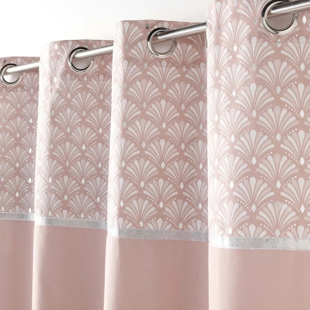 Draperie roz-deschis din bumbac 140x240 cm Artchic – douceur d'intérieur