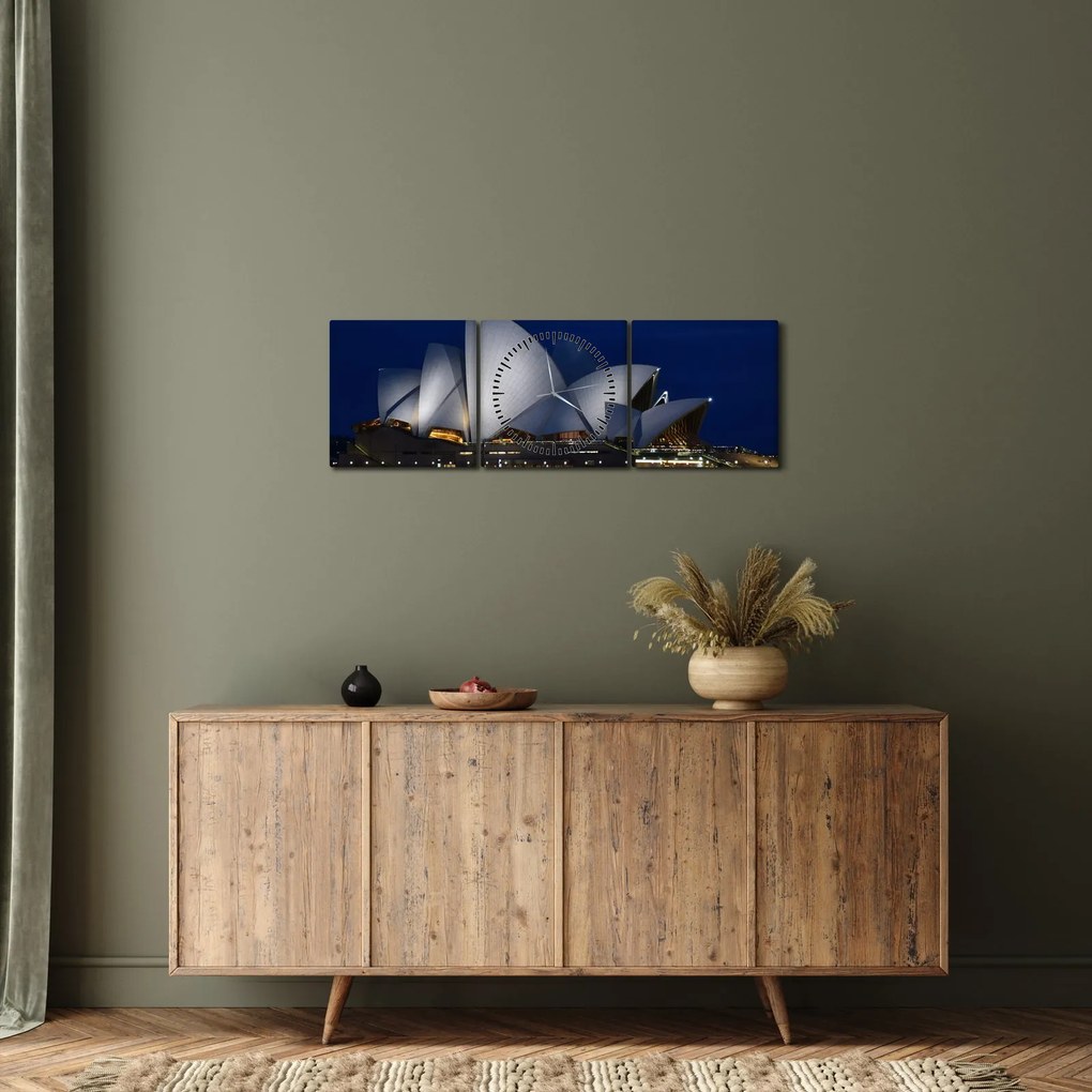 Tabloul Sydney nocturn (cu ceas) (90x30 cm)