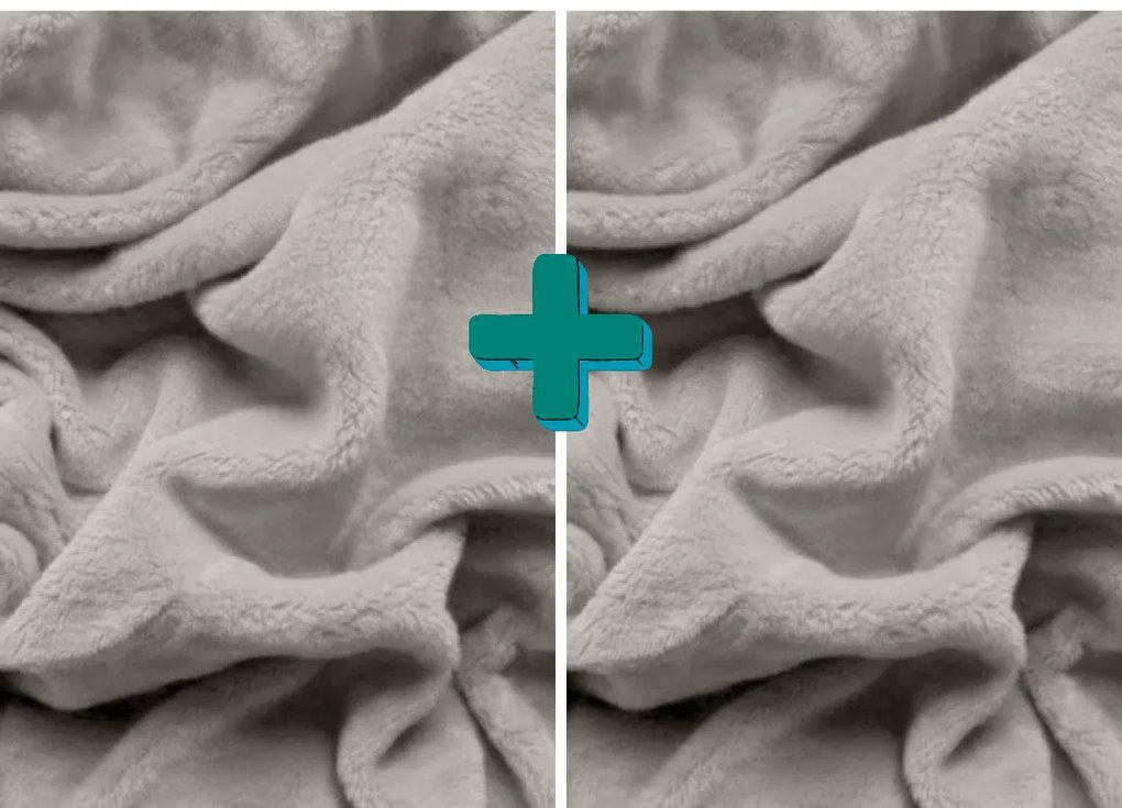 2x Cearsaf Cocolino microplus cu elastic SOFT 90x200 cm gri deschis