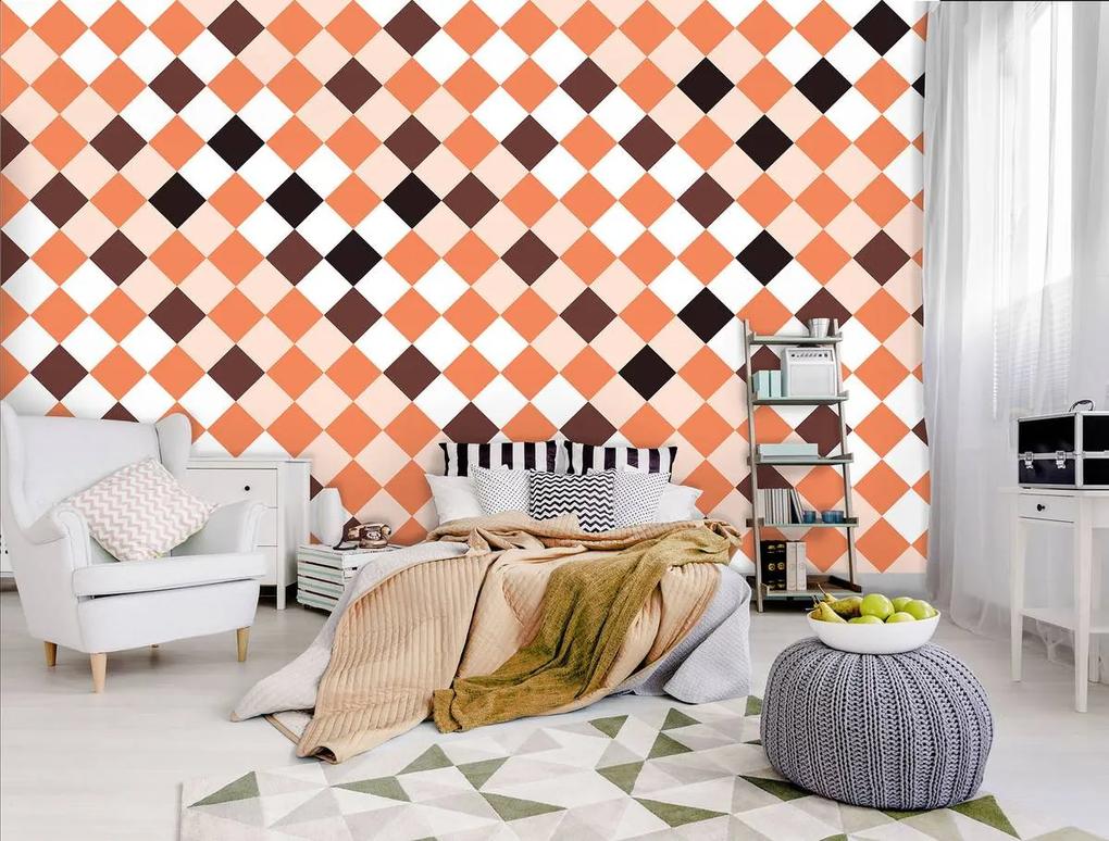 Fototapet - Mozaic - gresie portocalie (254x184 cm), în 8 de alte dimensiuni noi