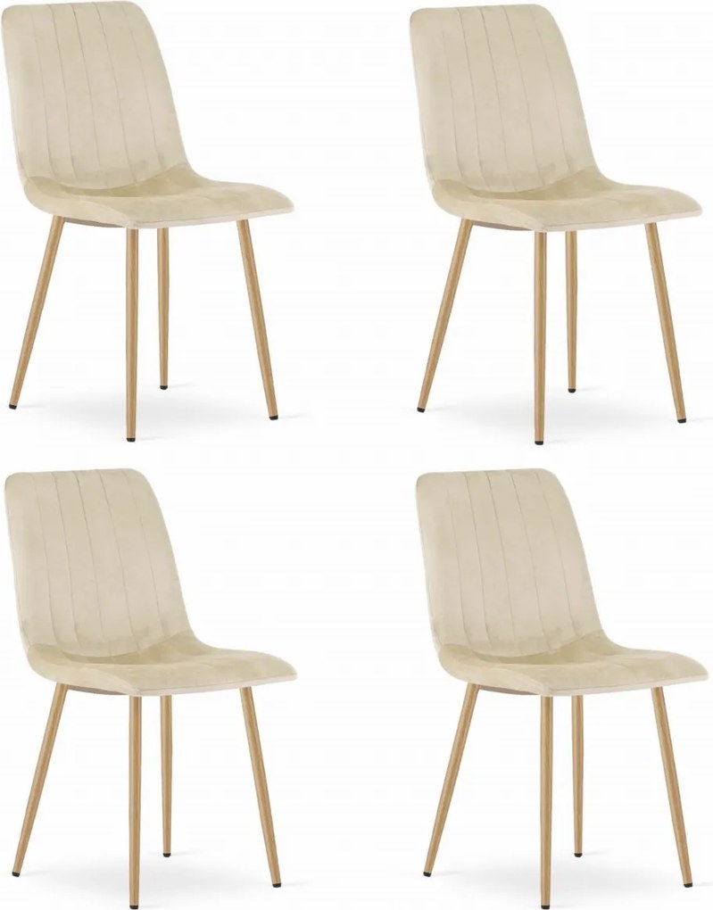 Reducere Scaun din catifea crem LAVA II. calitate superioara