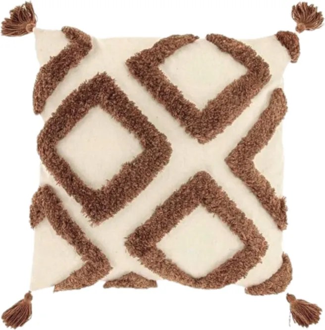 Perna decorativa CRUZ 45x45 cm, maro