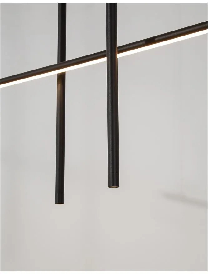Lustra LED design liniar ELETTRA negru