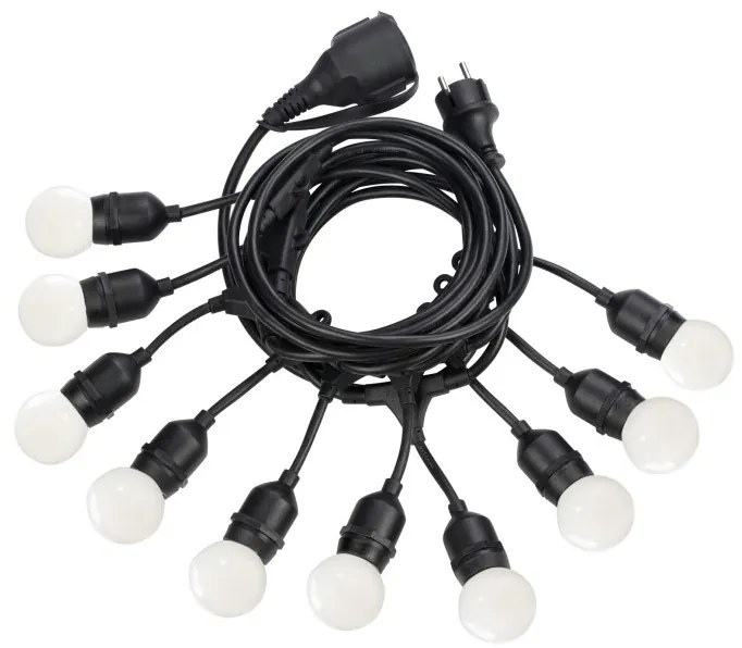 Instalatie cu 10 surse de iluminat exterior design modern FIESTA SP10 NERO 246796 IDL