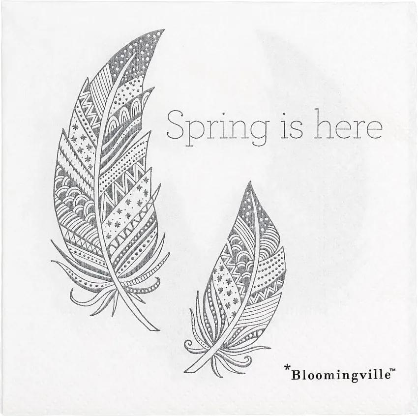 Set 20 șervețele din hârtie Bloomingville Spring, 25 x 25 cm