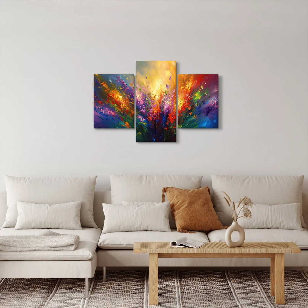 Tablou - Abstracție de flori (90x60 cm)