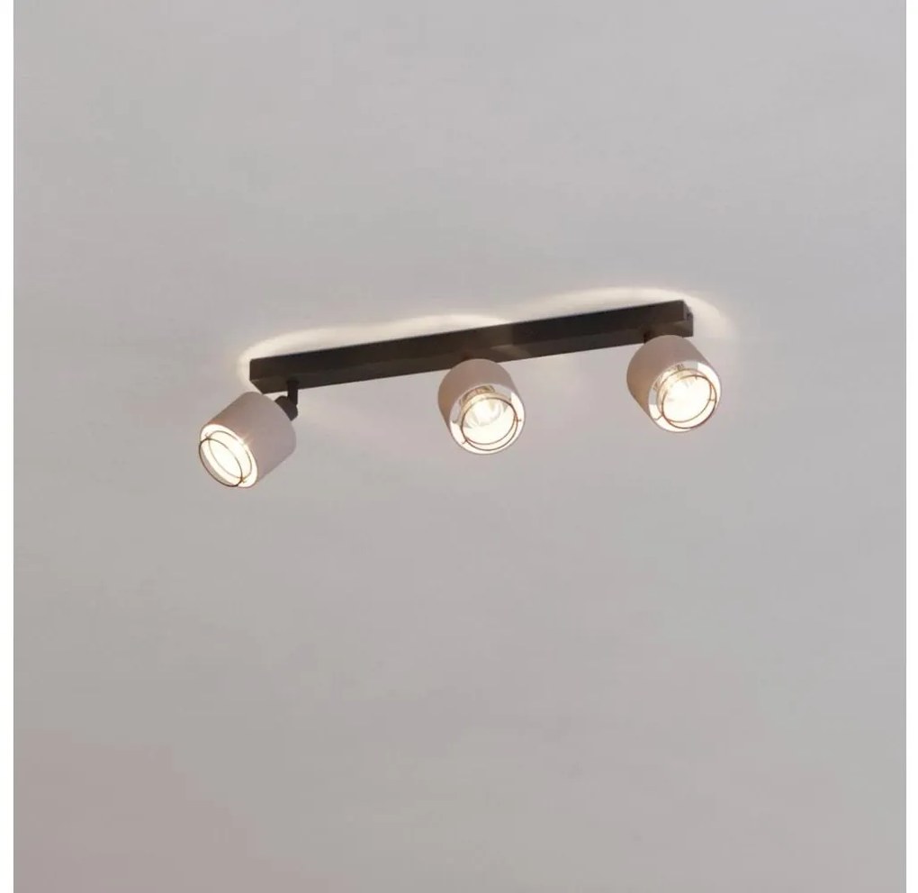 Aplică Eglo 43658 ROSLEY 3xE14/40W/230V negru/bej