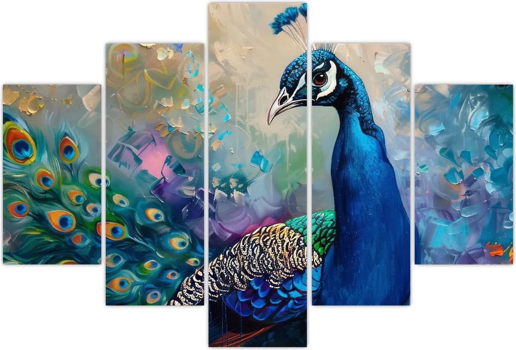 Tablou - Pictura de un păun (150x105 cm)