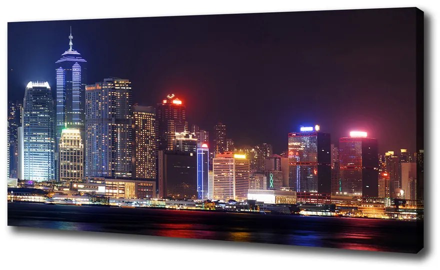Print pe pânză Hong kong pe timp de noapte