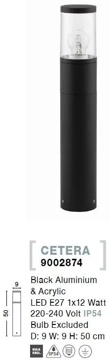 Stalp mic pentru iluminat exterior IP54 CETERA