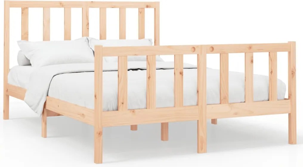 vidaXL Cadru de pat fără saltea, 160x200 cm, lemn masiv pin