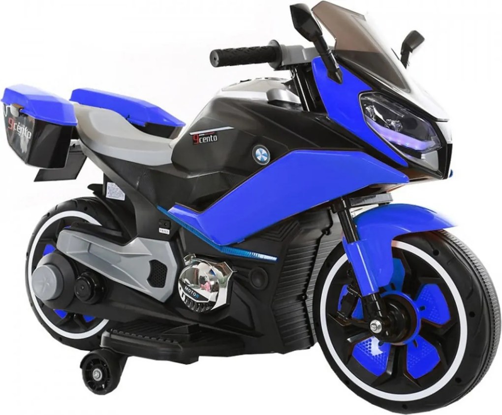 Motocicleta Electrica cu Acumulator Pentru Copii NOVOKIDS™ Nepal Premium Motor, 3-8 ani, max 30 kg, Cu Bluetooth, Melodii si Sunete , Roti