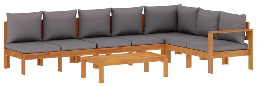 3214872 vidaXL Set de canapele de grădină cu perne, 5 buc., lemn masiv acacia