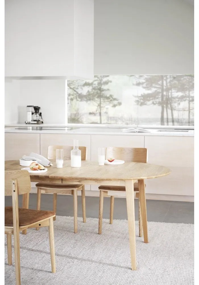 Scaune de dining maro coniac/natural 2 buc. din imitație de piele Wolcott – Rowico