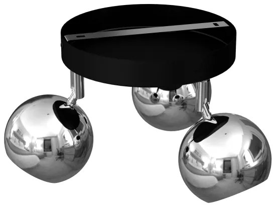 Spot COMET 3xGU10/8W/230V negru/crom lucios