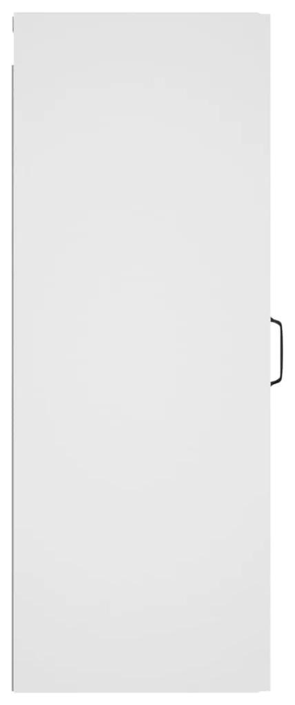 Dulap de perete suspendat, alb, 34,5x34x90 cm, lemn compozit 1, Alb