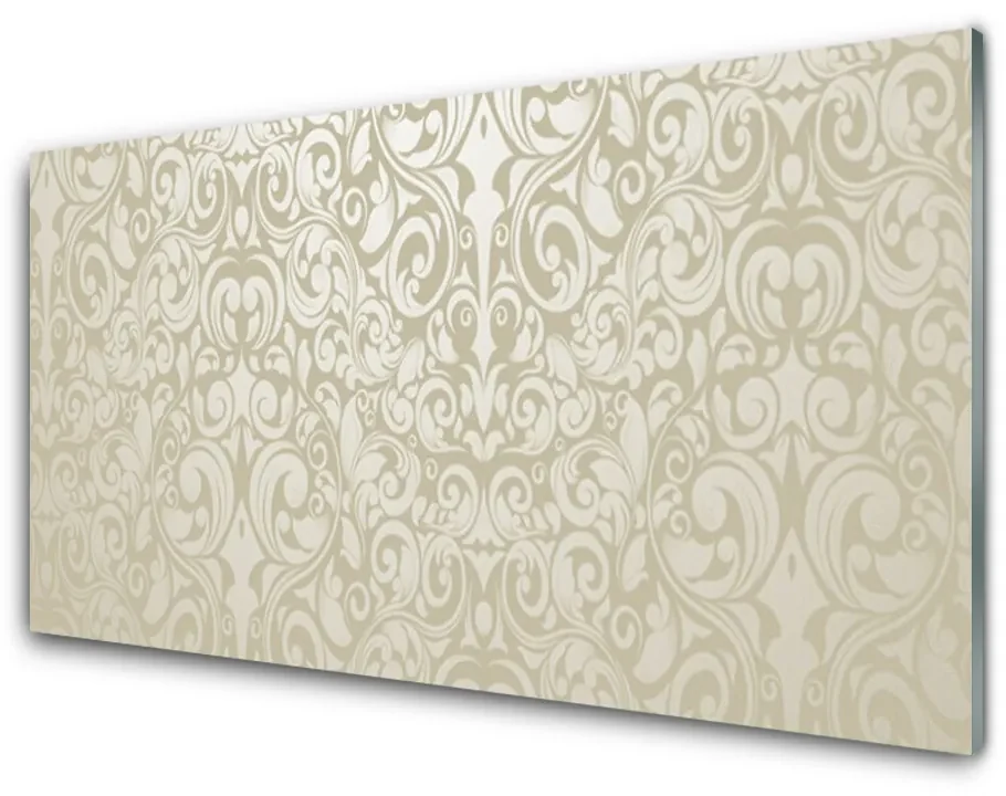 Tablou pe sticla Abstract Art White