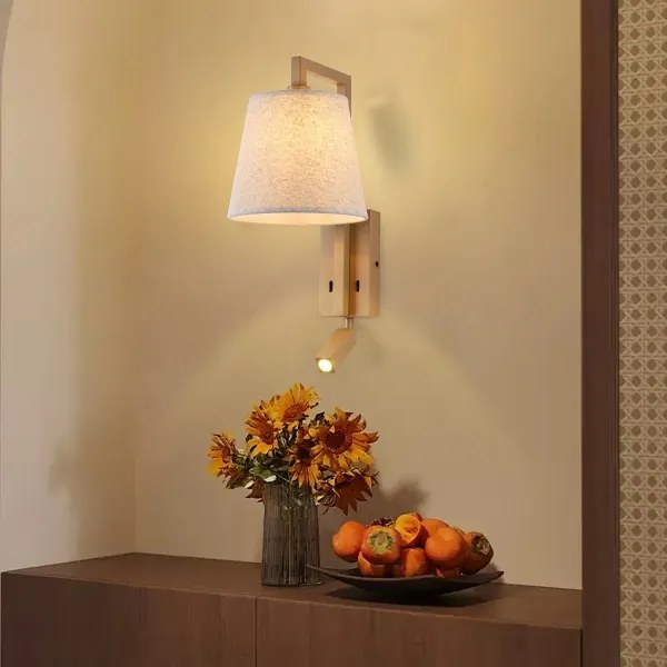 Lampă LED de perete Brilagi RAYA 1xE14/40W/230V + LED/3W in/bej