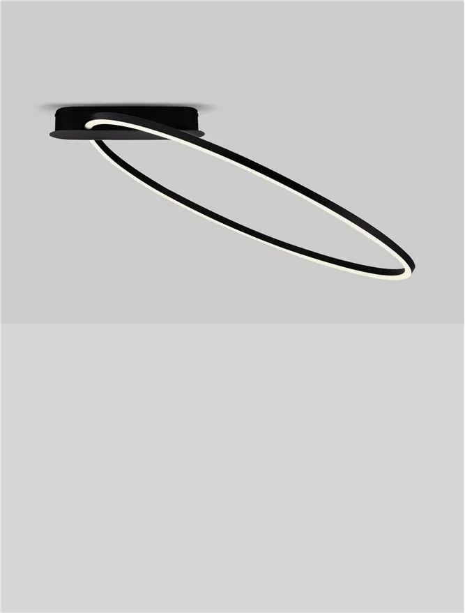 Lustra LED aplicata design modern minimalist KIKLOS negru