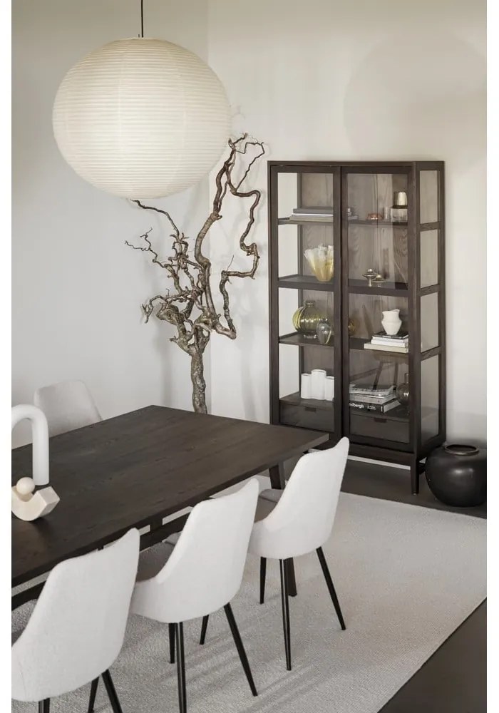 Vitrină maro cu aspect de lemn de stejar cu ușă glisantă 100x203 cm Hazelton – Rowico