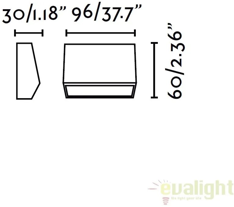 APLICA DE PERETE LED EXTERIOR MODERNA MUST-1 70657