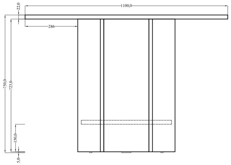 Masă de sufragerie Hermionne (pentru 4 persoane) (nuc). 1099204